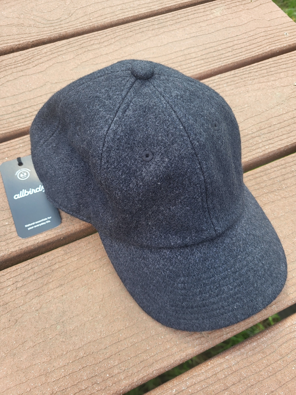 allbirds Men's Dark Charcoal Wool Baseball Cap